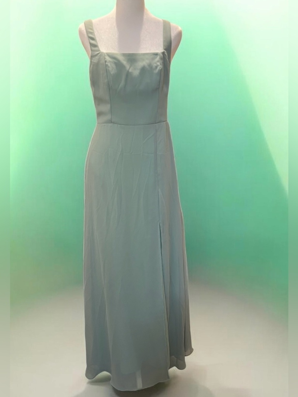 Birdy Grey Sage Green Square-Neck Maxi Dress size s